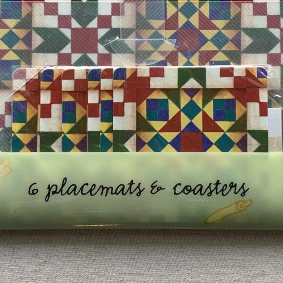 Jim Shore Casual Gourmet Placemats & Coasters Set of 6 - Picture 4 of 5